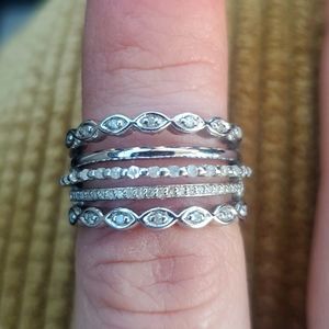 Real Diamond 1/2 carat Sterling Silver ring size 7